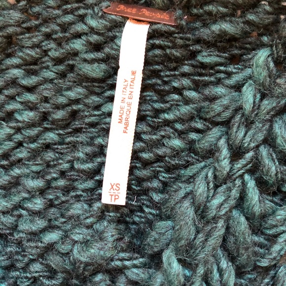 Free People chunky green sweater size extra small - Picture 7 of 7